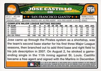 2008 Topps Emerald Nuts San Francisco Giants #SFG4 Jose Castillo Back