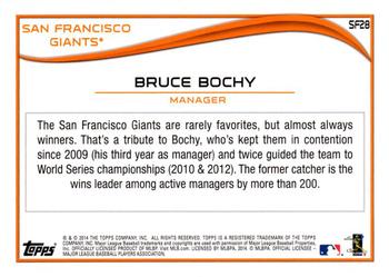2014 Topps Coca-Cola San Francisco Giants #SF28 Bruce Bochy Back