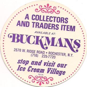 1976 Buckmans Discs #NNO John Candelaria Back
