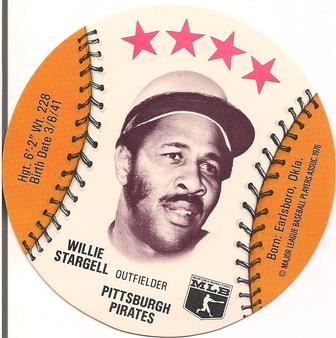 1976 Carousel Discs #NNO Willie Stargell Front