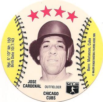 1976 Dairy Isle Discs #NNO Jose Cardenal Front