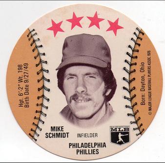 1976 Red Barn Discs #NNO Mike Schmidt Front
