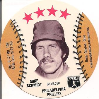 1976 Safelon Super Star Lunch Bags - Safelon Super Star Discs #NNO Mike Schmidt Front