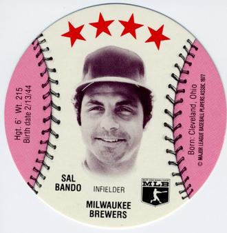 1977 Chilly Willee Discs #NNO Sal Bando Front