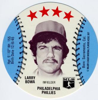1977 Chilly Willee Discs #NNO Larry Bowa Front