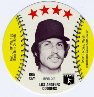 1977 Chilly Willee Discs #NNO Ron Cey Front