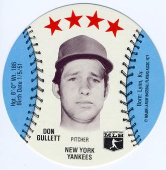 1977 Chilly Willee Discs #NNO Don Gullett Front