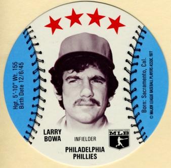 1977 Dairy Isle Discs #NNO Larry Bowa Front