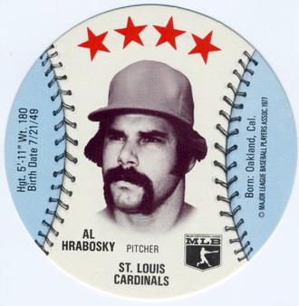 1977 Dairy Isle Discs #NNO Al Hrabosky Front
