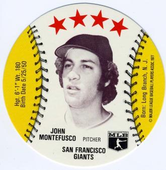1977 Dairy Isle Discs #NNO John Montefusco Front