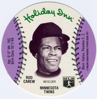 1977 Holiday Inn Discs #NNO Rod Carew Front