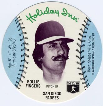 1977 Holiday Inn Discs #NNO Rollie Fingers Front