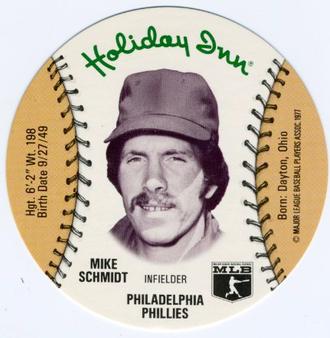 1977 Holiday Inn Discs #NNO Mike Schmidt Front