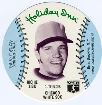 1977 Holiday Inn Discs #NNO Richie Zisk Front