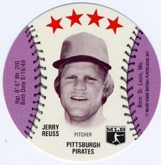 1977 Wendy's Discs #NNO Jerry Reuss Front