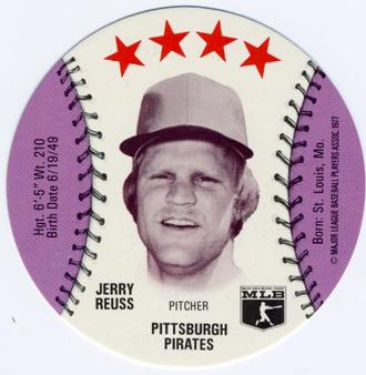 1977 Zip'z Discs #NNO Jerry Reuss Front