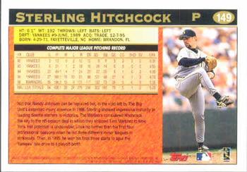 1997 Topps #149 Sterling Hitchcock Back