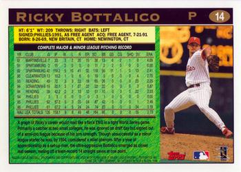 1997 Topps #14 Ricky Bottalico Back