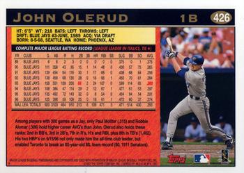 1997 Topps #426 John Olerud Back