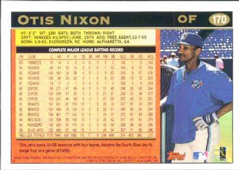 1997 Topps #170 Otis Nixon Back