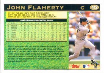 1997 Topps #412 John Flaherty Back
