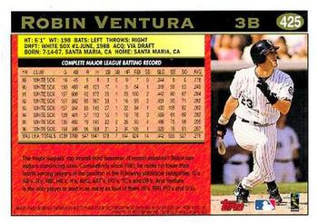 1997 Topps #425 Robin Ventura Back