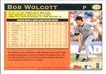1997 Topps #427 Bob Wolcott Back