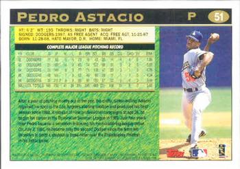 1997 Topps #51 Pedro Astacio Back