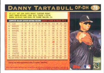1997 Topps #78 Danny Tartabull Back
