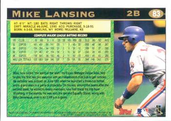1997 Topps #83 Mike Lansing Back