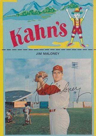 1968 Kahn's Wieners #NNO Jim Maloney Front