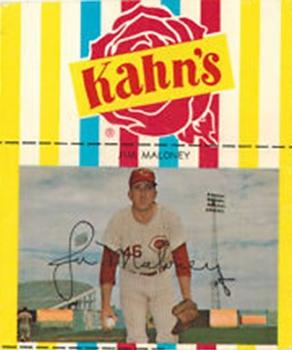 1969 Kahn's Wieners #NNO Jim Maloney  Front