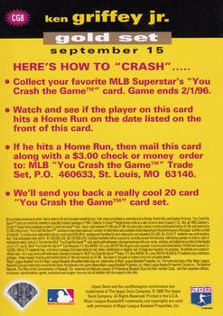 1995 Collector's Choice - You Crash the Game Gold #CG8 Ken Griffey Jr.  Back