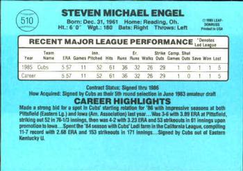 1986 Donruss #510 Steve Engel Back