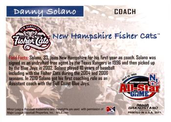 2011 Grandstand Eastern League All-Stars Eastern Division #NNO Danny Solano Back