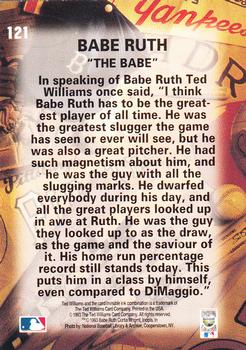 1993 Ted Williams #121 Babe Ruth Back