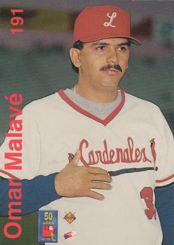1995-96 Line Up Venezuelan Winter League #191 Omar Malave Back
