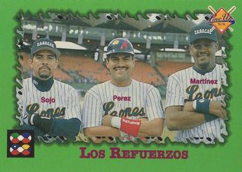 1995-96 Line Up Venezuelan Winter League #306 Luis Sojo / Eduardo Perez / Carlos Martinez Front
