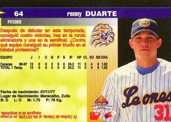 1997-98 Line Up Venezuelan Winter League #64 Renny Duarte Back