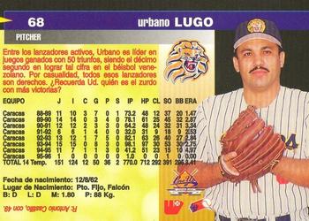 1997-98 Line Up Venezuelan Winter League #68 Urbano Lugo Back