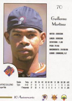 2002-03 Line Up Venezuelan Winter League #70 Guillermo Martinez Back