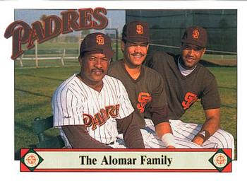 1989 San Diego Padres #9 The Alomar Family Front