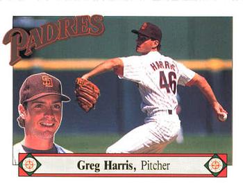 1989 San Diego Padres #18 Greg Harris Front