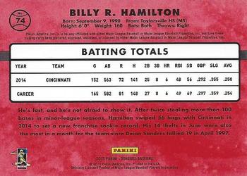 2015 Donruss #74 Billy Hamilton Back