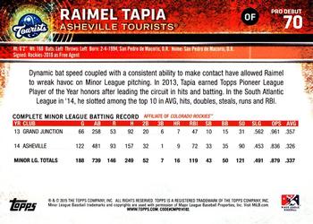 2015 Topps Pro Debut #70 Raimel Tapia Back