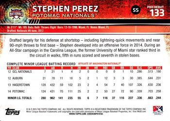 2015 Topps Pro Debut #133 Stephen Perez Back