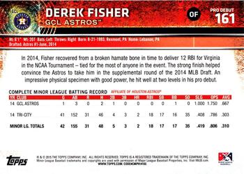 2015 Topps Pro Debut #161 Derek Fisher Back
