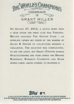 2015 Topps Allen & Ginter #79 Grant Miller Back