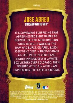 2015 Topps - First Home Run (Series One) #FHR-30 Jose Abreu Back