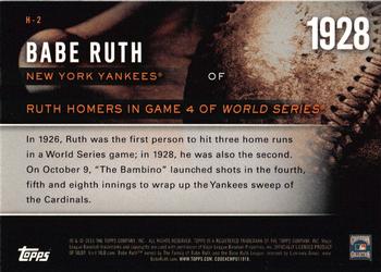 2015 Topps - Highlight of the Year #H-2 Babe Ruth Back